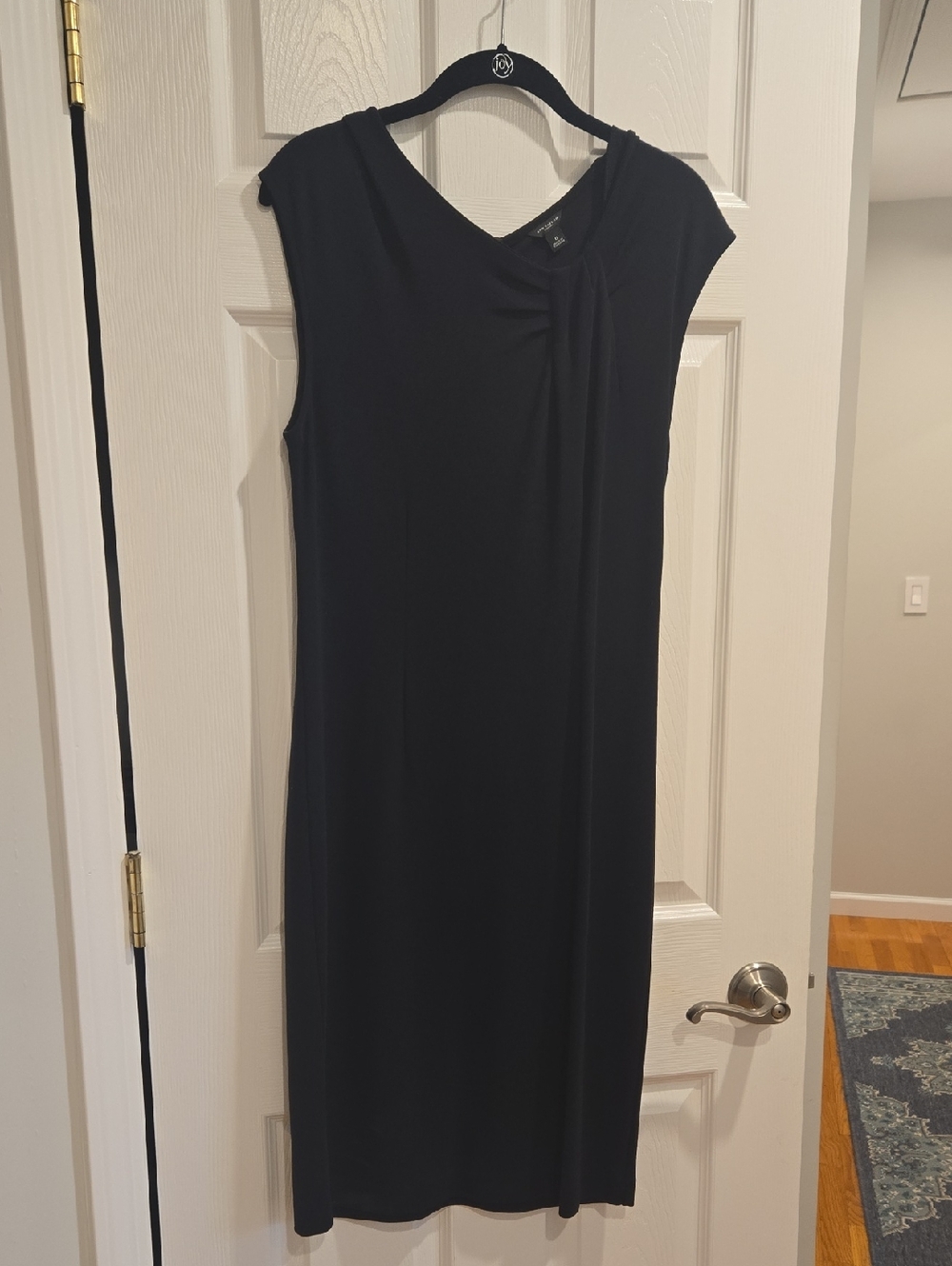 Ann Taylor Elegant Black Cap-Sleeve Dress